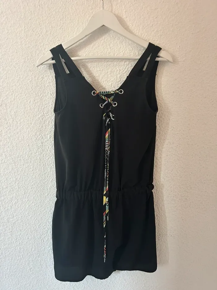 Combi-short noir à lacet - photo numéro 2