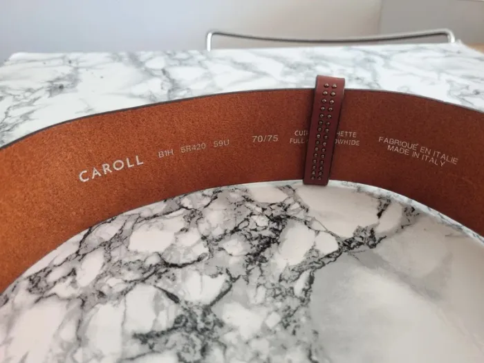 Ceinture en cuir marron neuve Caroll - photo numéro 16