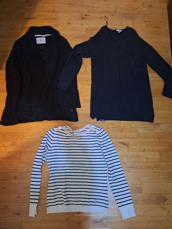 Lot de z pulls et un gilet long taille M