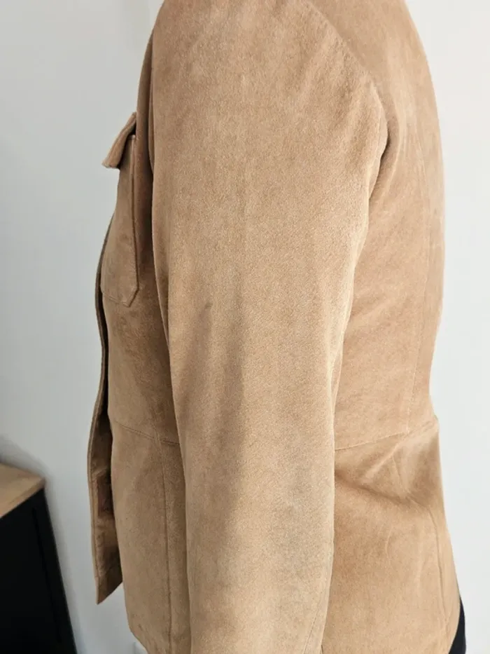 Veste camel daim - photo numéro 7