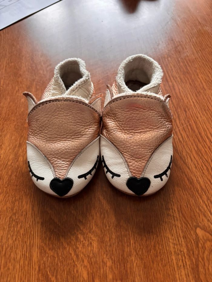 Chaussons en cuir Bibalou renarde - photo numéro 3
