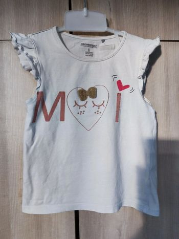 T shirt blanc moi orchestra 6 ans