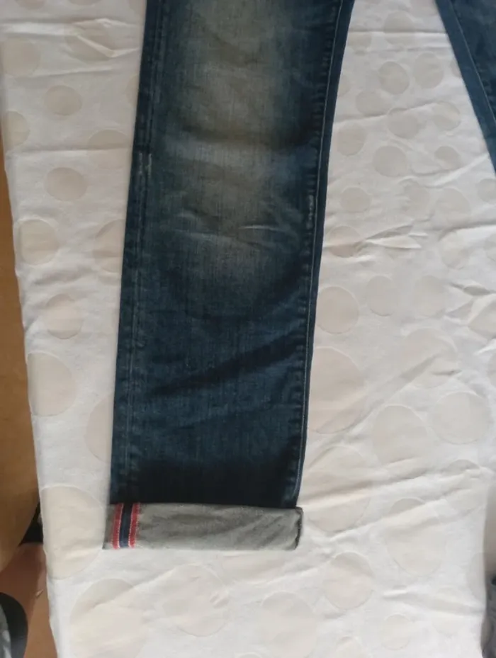Pantalon jeans court femme Replay taille 40 coupe droite rétro vintage - photo numéro 2