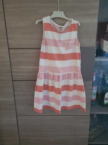 Robe d'été,  rayée, rose, taille 8 ans