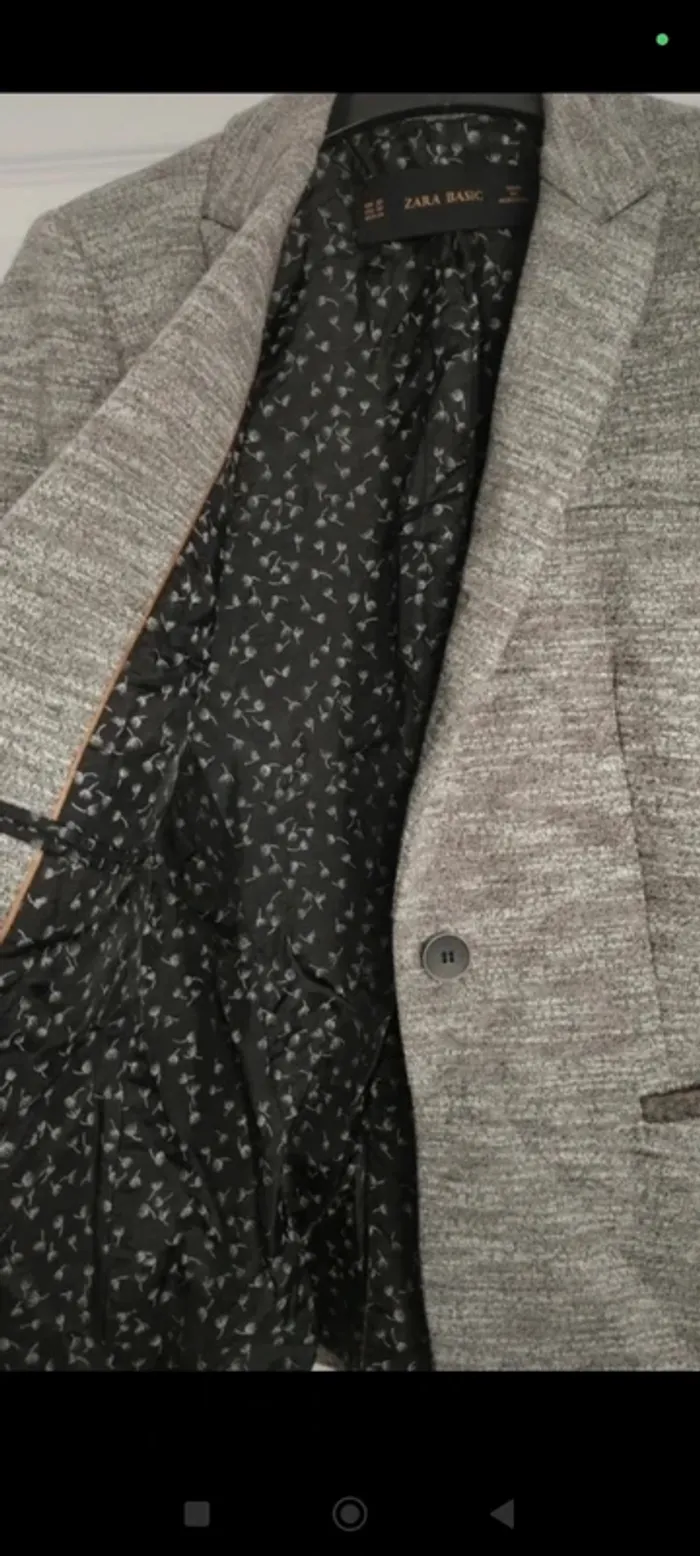 Veste blazer gris chiné Zara XS - photo numéro 3