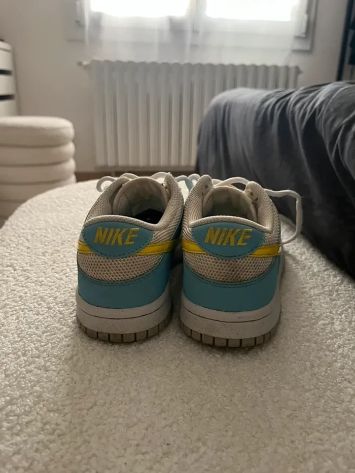Dunk low nike bleu/jaune - photo numéro 7