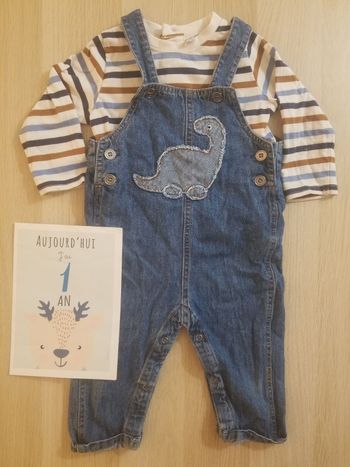 Ensemble salopette 12 mois