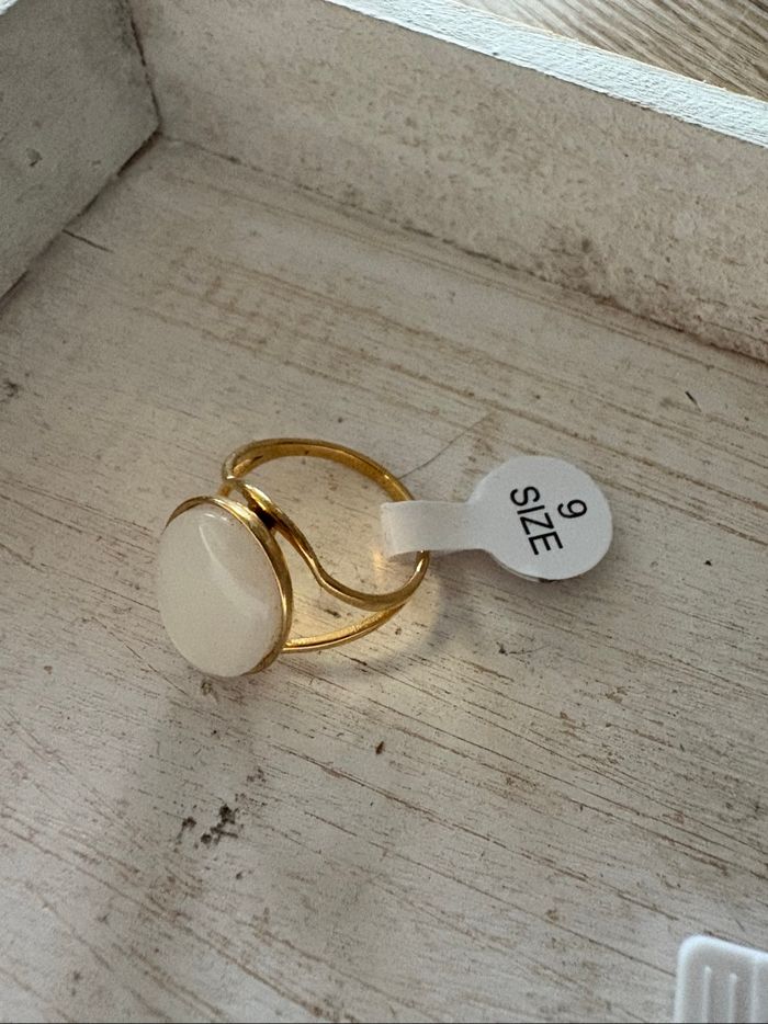Bague dorée et blanche T9 - photo numéro 7