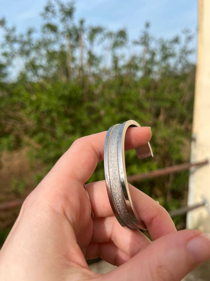 Bracelet argenté et paillettes - photo numéro 7