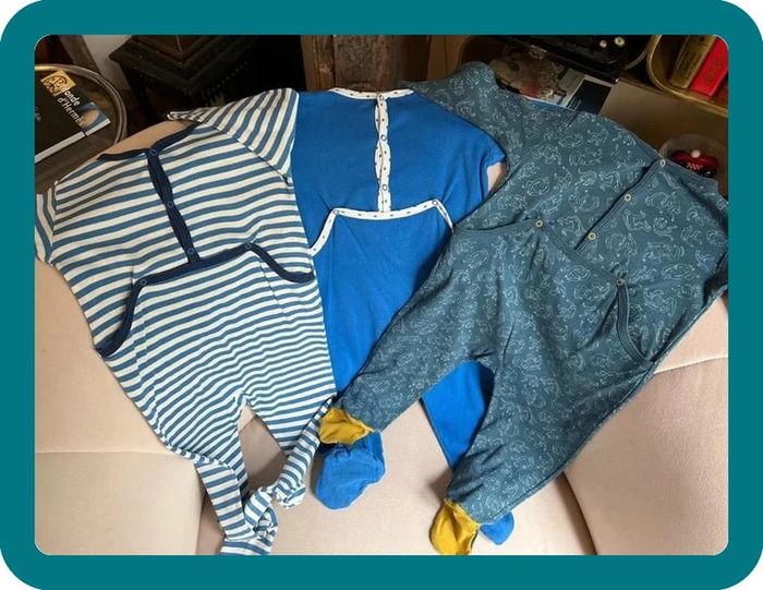 Lot 3 pyjamas coton fermeture arrière 18 mois - Petit Bateau - photo numéro 8
