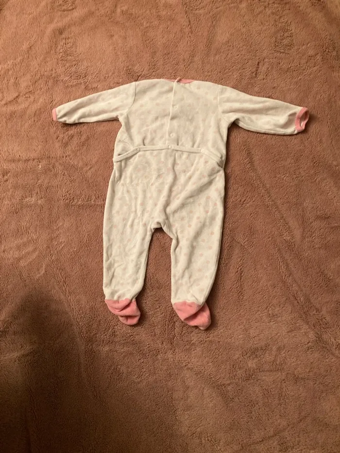 Pyjama 12 mois blanc/rose - photo numéro 4