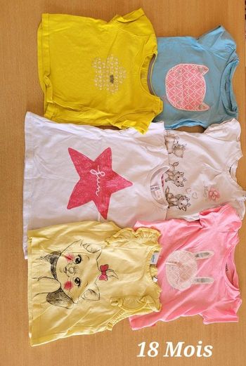 Lot t-shirts 18 mois