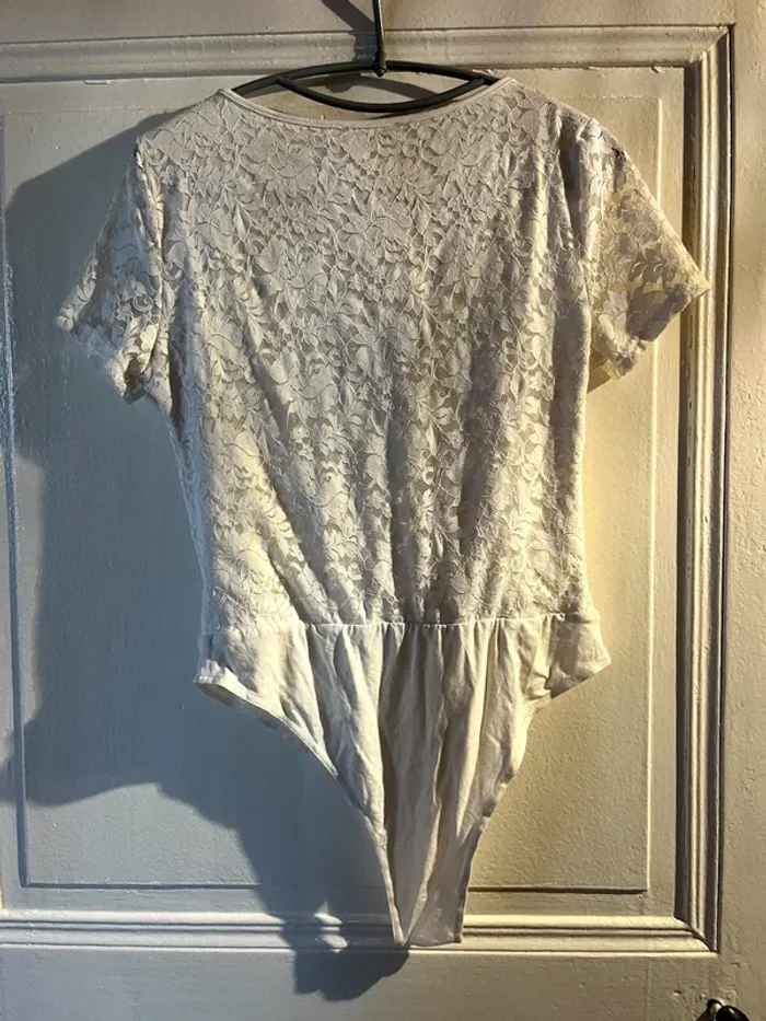 Body blanc dentelle shein taille L - photo numéro 8
