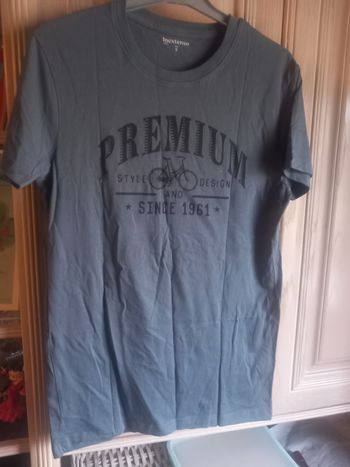 Tee-shirt bleu et noir In extenso 