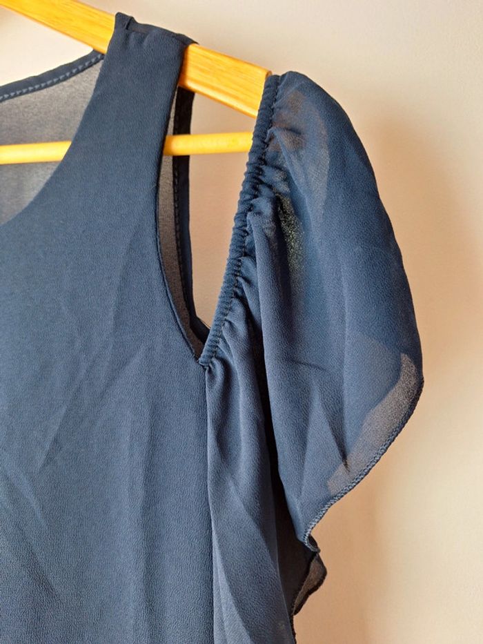 Blouse marine épaule dénudées femme 40 - photo numéro 3