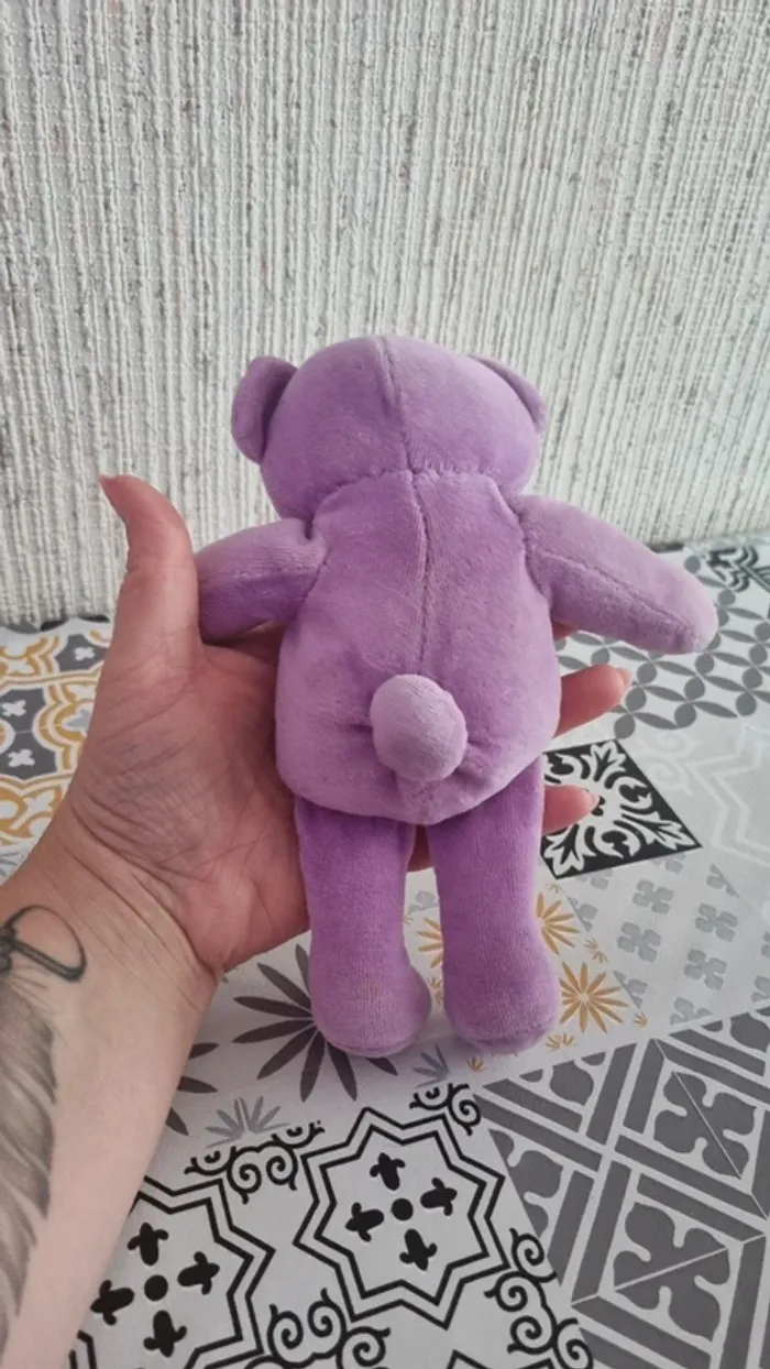 Peluche ours violet - photo numéro 4