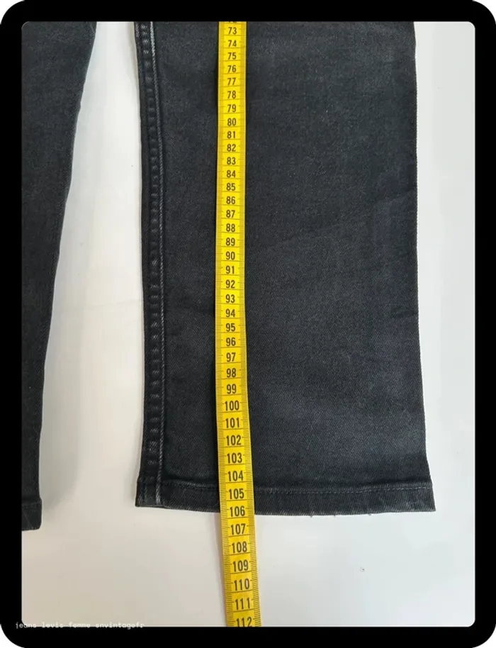 Jean Levi's Femme Noir | Slim Fit Tapered Leg | Taille W28 FR38 | Très Bon État | BP71 - photo numéro 8