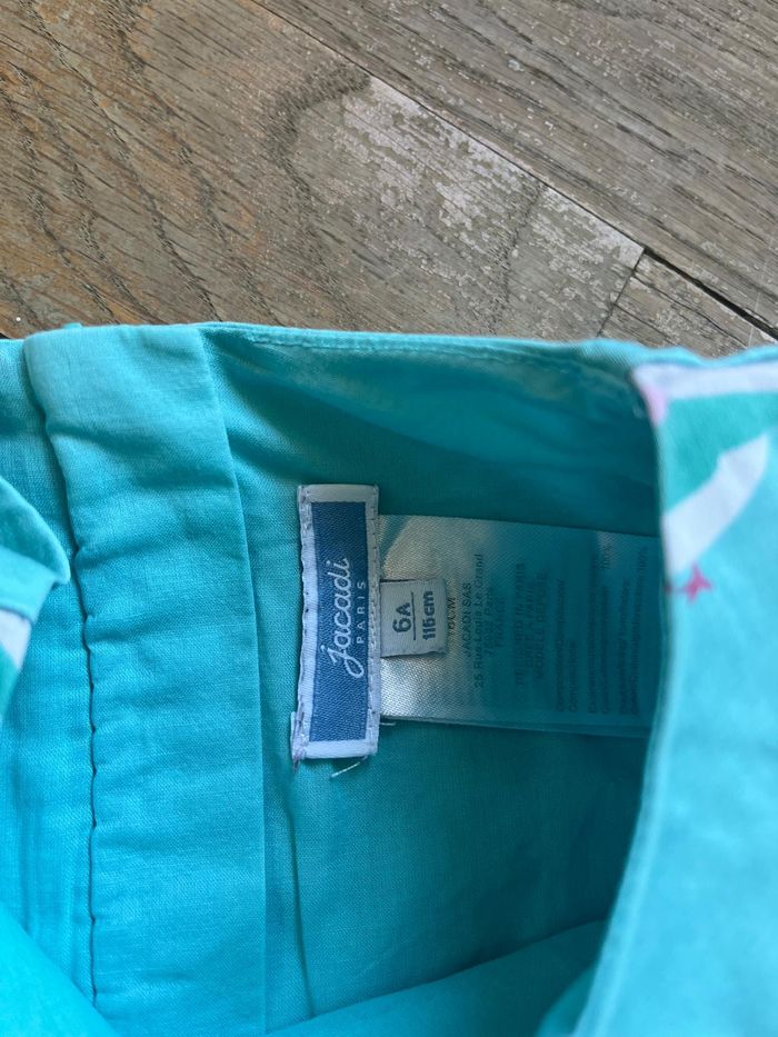 Robe verte colombes Jacadi 6 ans - photo numéro 7