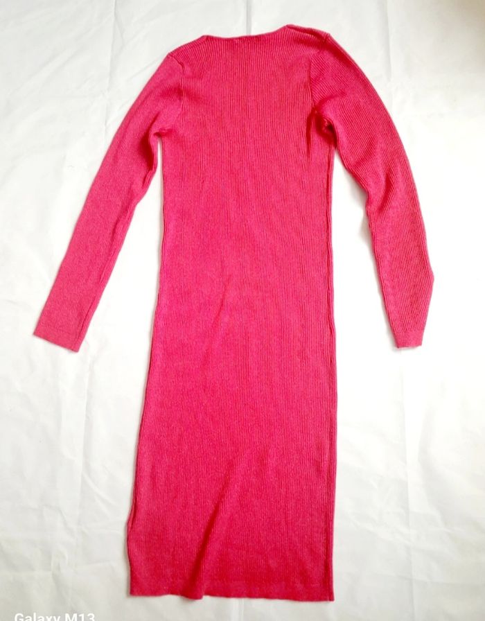 Robe longue de soirée à manches longues fushia pailletée Esmara taille M - photo numéro 2