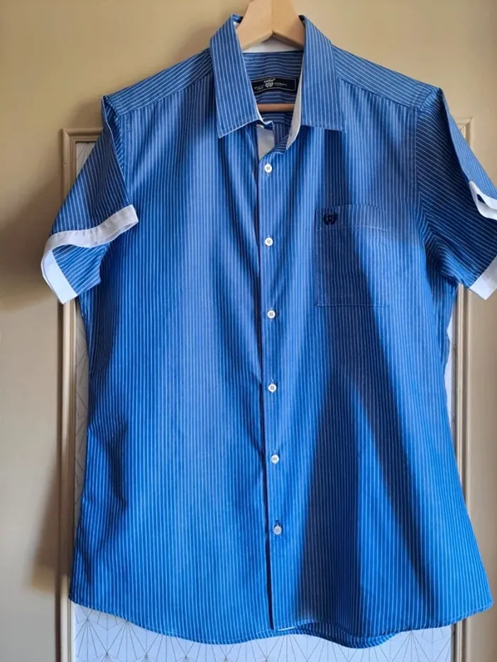 Chemise homme bleue Celio 41 à rayures super état