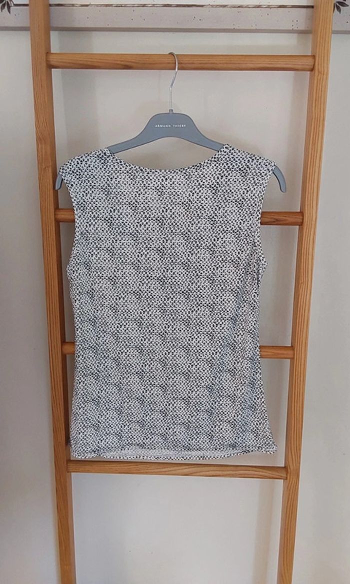 Débardeur imprimé blanc noir T 38 - photo numéro 6