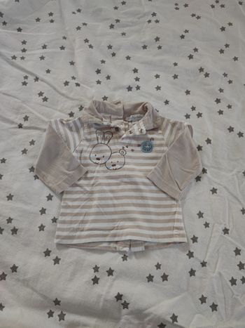 Polo manche longue 6mois petit kimbaloo