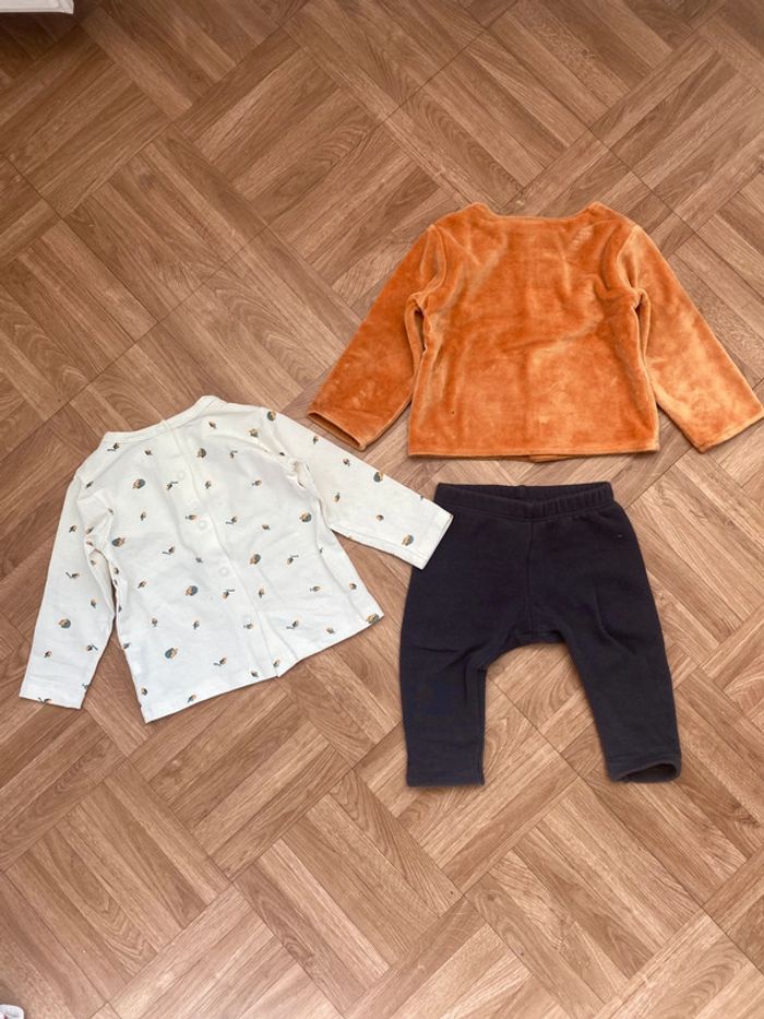 Ensemble 3 pièces gilet + t-shirt + pantalon taille 6 mois  P’tit Bisou - photo numéro 6