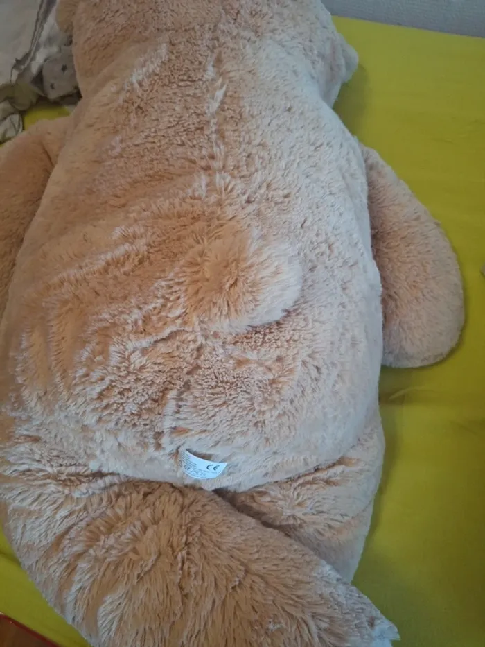 Grand ours en peluche beige tout doux - photo numéro 6