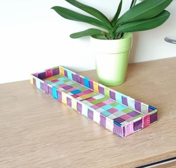 🌿 Panier de rangement multicolore 🌿