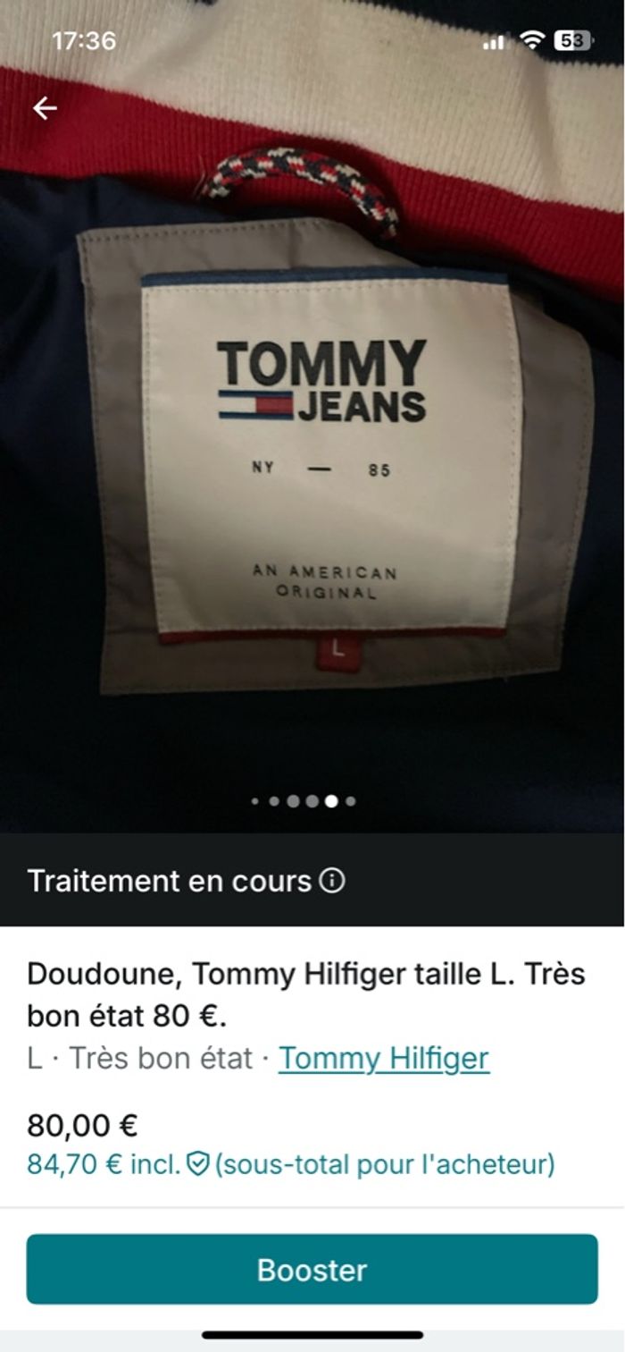 Doudoune, Tommy hilfiger taille L. Très bon état 80 €. - photo numéro 6