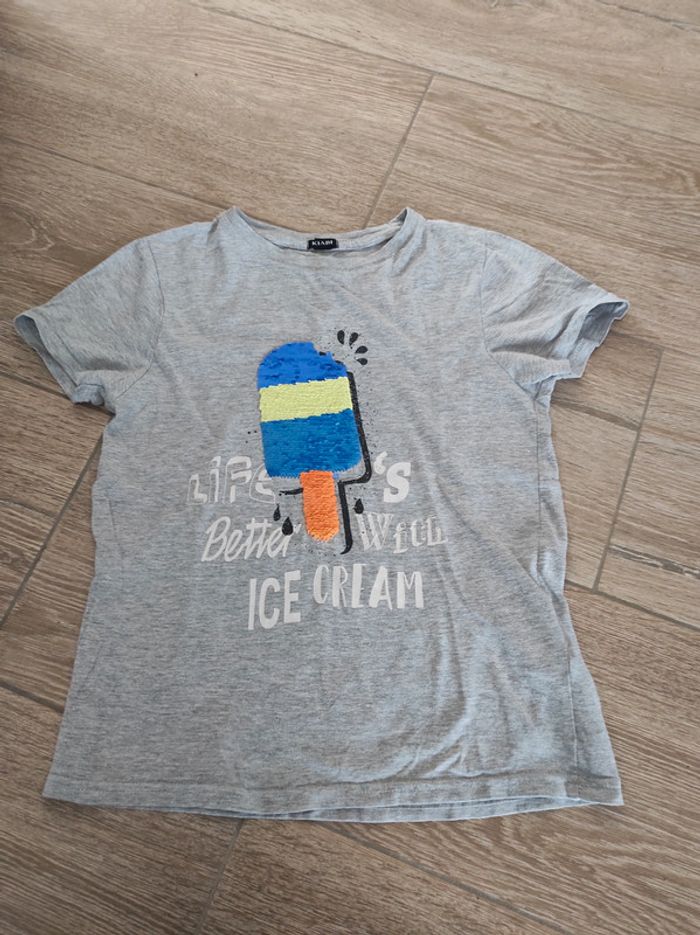 T-shirt paillettes 10 ans - photo numéro 2