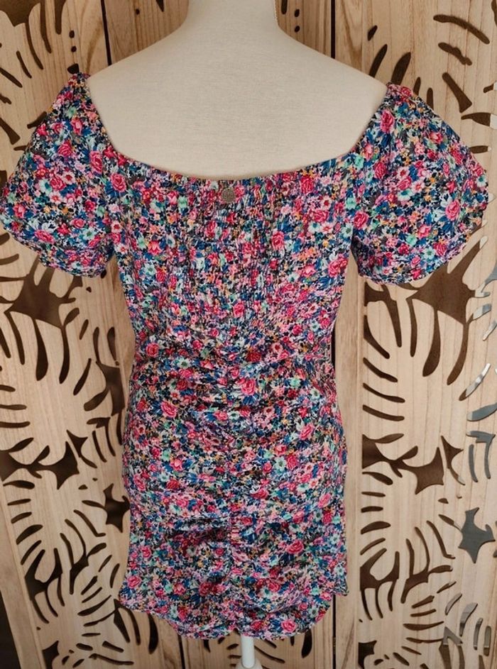 Robe imprimée fleurie manches bouffantes T L BSB jeans - photo numéro 8
