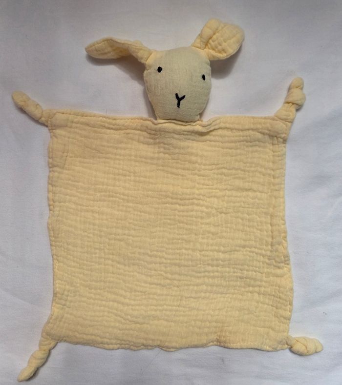 Doudou lapin plat lange jaune - Germain