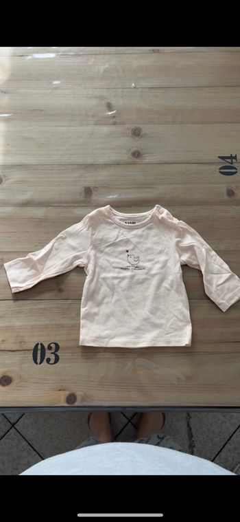 Haut Kiabi 3 mois rose clair