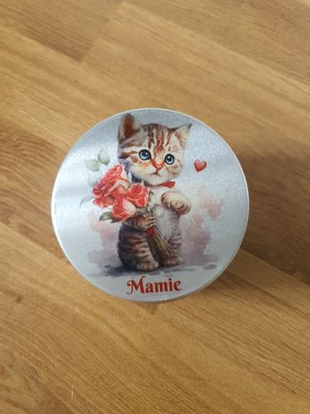 Boite en métal chat personnalisé