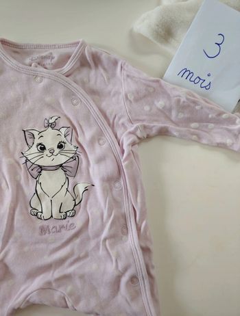 Pyjama coton Disney Marie Aristochats 3 mois