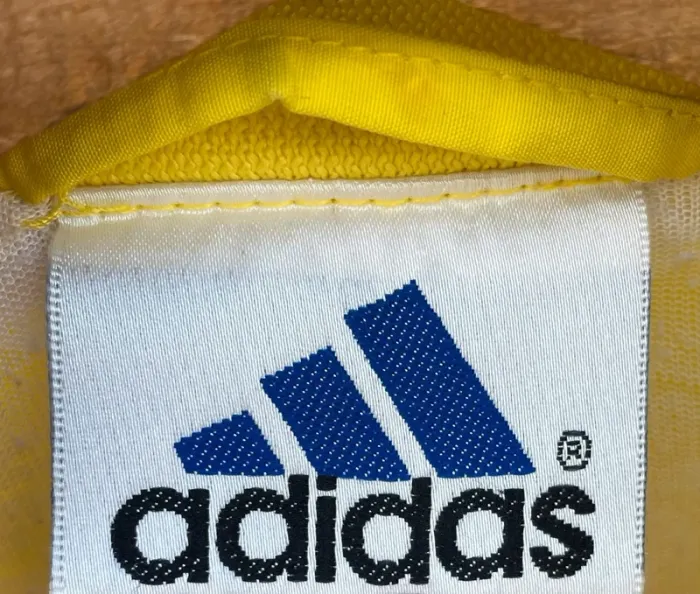 Adidas yellow vintage track jacket windbreaker Veste coupe-vent Mens Size L - photo numéro 5