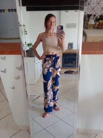 Pantalon femme fluide M tropical p