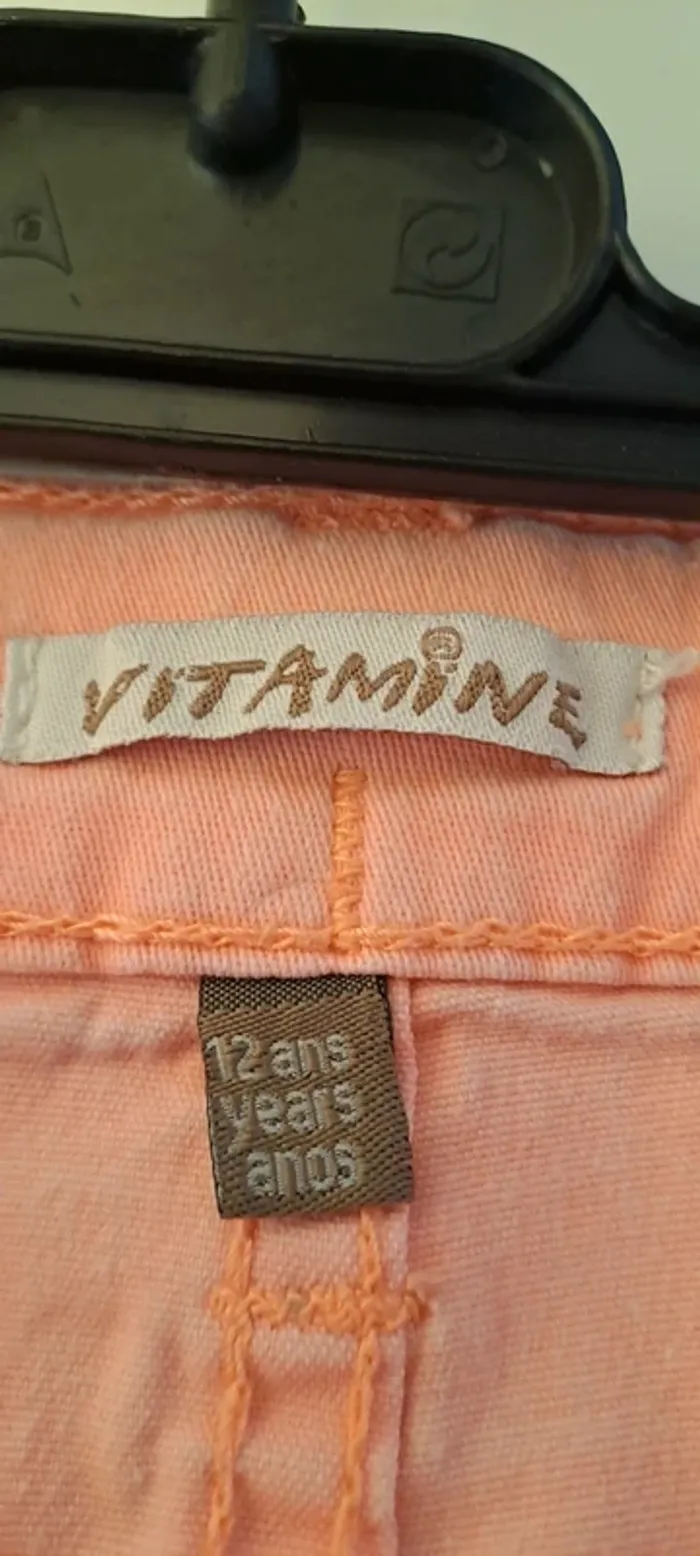 Jupe courte orangée - Marque Vitamine - Taille 12 ans - Très bon état. - photo numéro 7