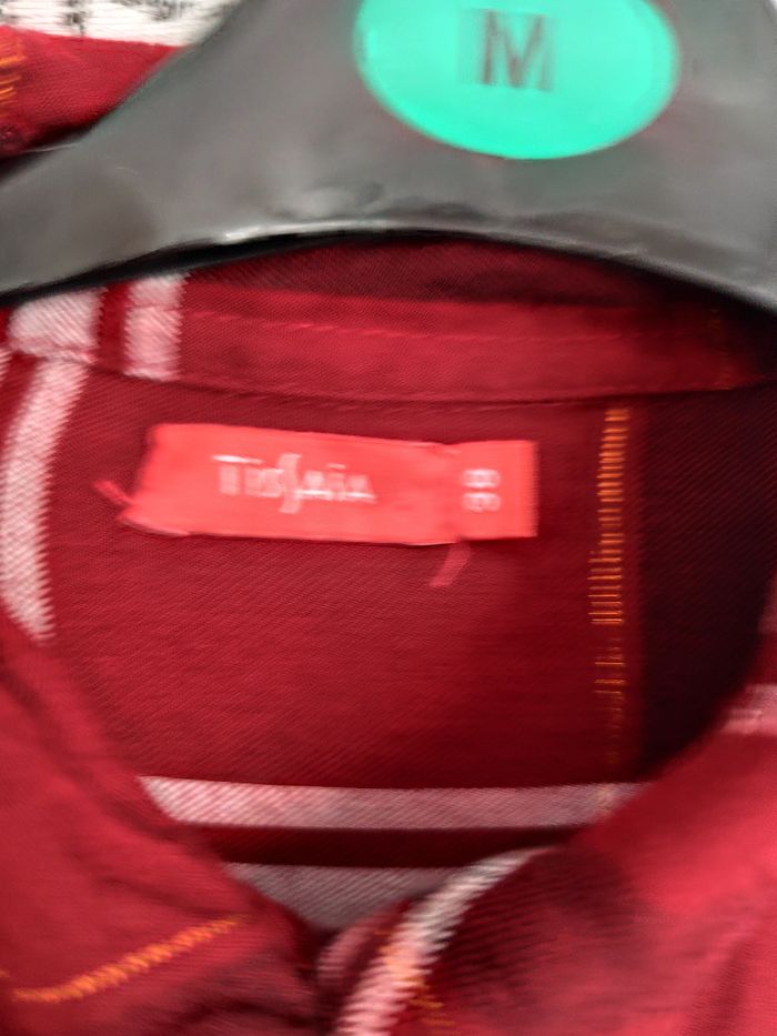 Chemise à motif tartan / carreaux rouge Taille M - photo numéro 4