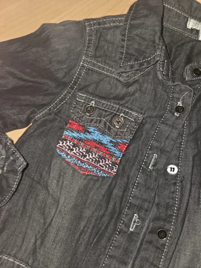 Robe jean grise pick ouic taille 3ans - photo numéro 3