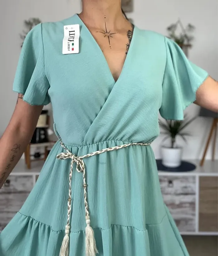 SOLDE Robe bohème fluide légère taille élastique taille unique - Italy moda - neuf - photo numéro 5