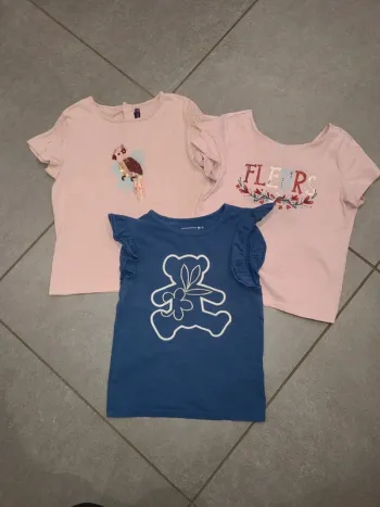 Lot 3 t shirt lulu castagnette et sergent major