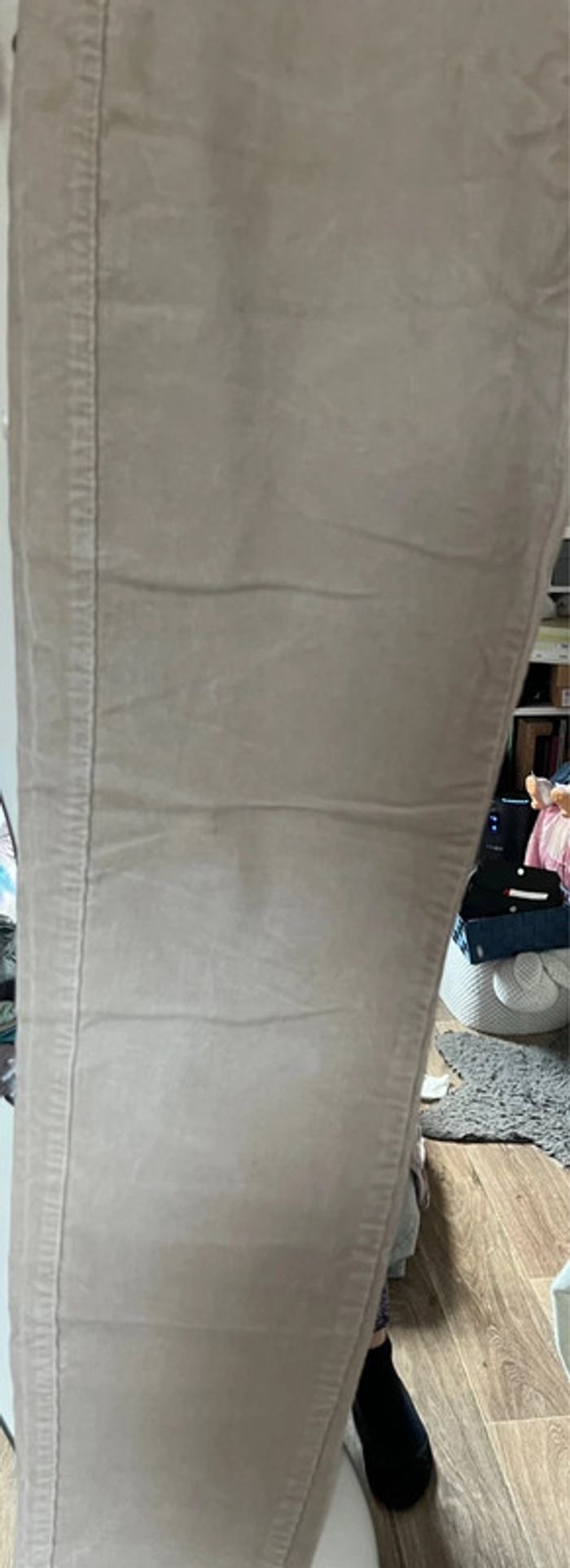 Pantalon en velour côtelé, beige, mango, 42 - photo numéro 4
