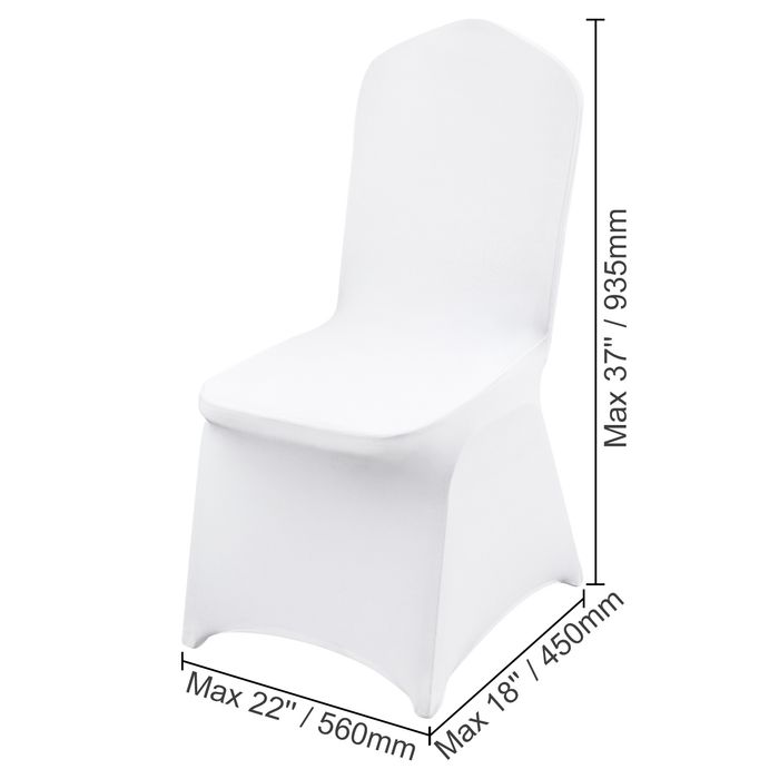 Housse de Chaise Extensible en Spandex, Housse 25 PCS Blanche Jamais utilisé - photo numéro 3