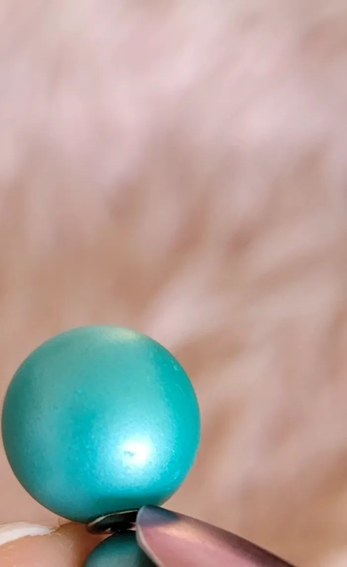 Boucles d'oreilles bleues - photo numéro 5