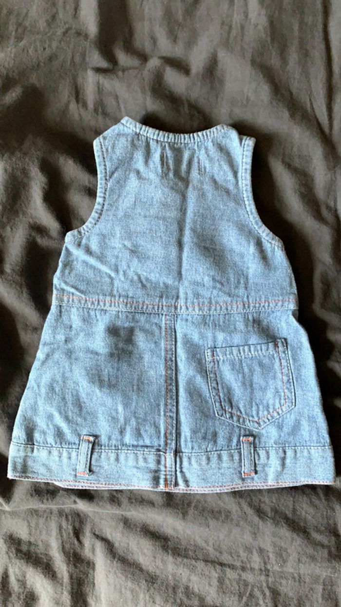 Ensemble robe en jeans et tee shirt manches longues et col 3 mois - photo numéro 5
