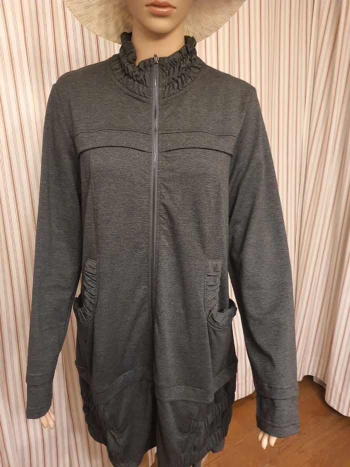 Pardessus gris Areline taille 5 (fr 44 ) neuf - photo numéro 11