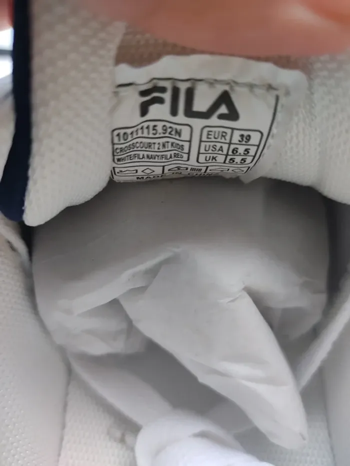 Fila crosscourt baskets basses blanc rouge taille 39 - photo numéro 8
