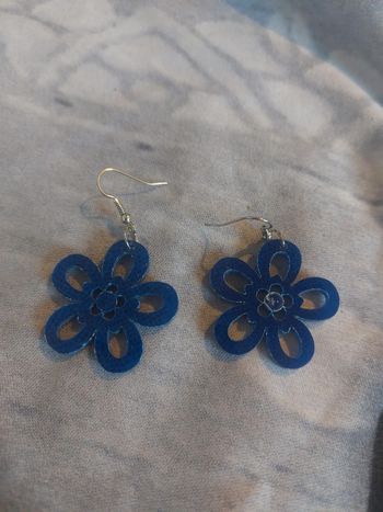 Boucles d'oreilles pendante fleurs